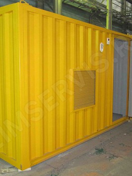 Блок-контейнер для ДГУ с окраской в желтый